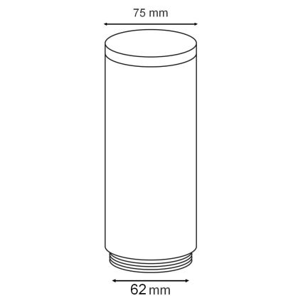 Pantalla de repuesto para lámpara de exterior OSLO blanco/antracita