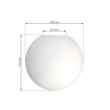 Pantalla de repuesto para lámpara de araña SOMA/SMART/GLAM/ROYAL/LINNEAR. Compatible con casquillo E14, diámetro 14 cm, acabado blanco elegante