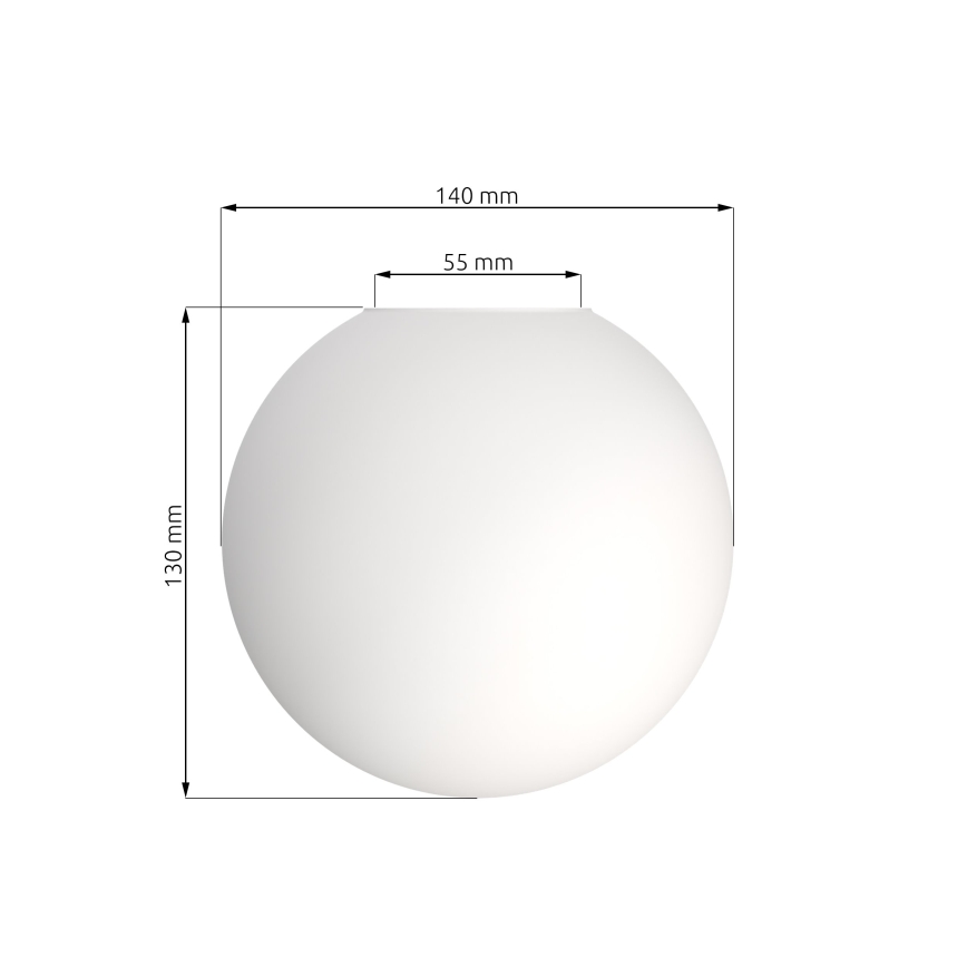 Pantalla de repuesto para lámpara de araña SOMA/SMART/GLAM/ROYAL/LINNEAR. Compatible con casquillo E14, diámetro 14 cm, acabado blanco elegante