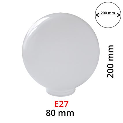 Pantalla lechosa de recambio para apliques PARK E27 diá. 20 cm