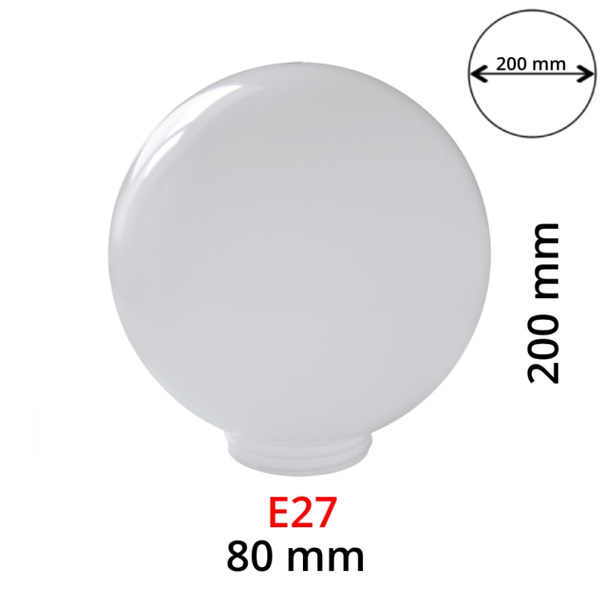 Pantalla lechosa de recambio para apliques PARK E27 diá. 20 cm