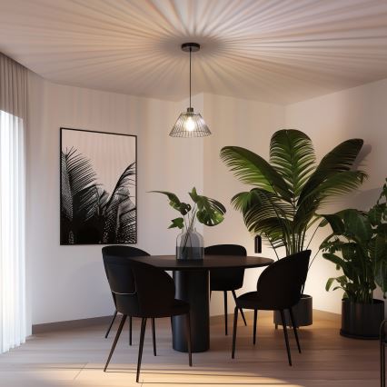 Pantalla universal CURITIBA, diámetro 30 cm, negra