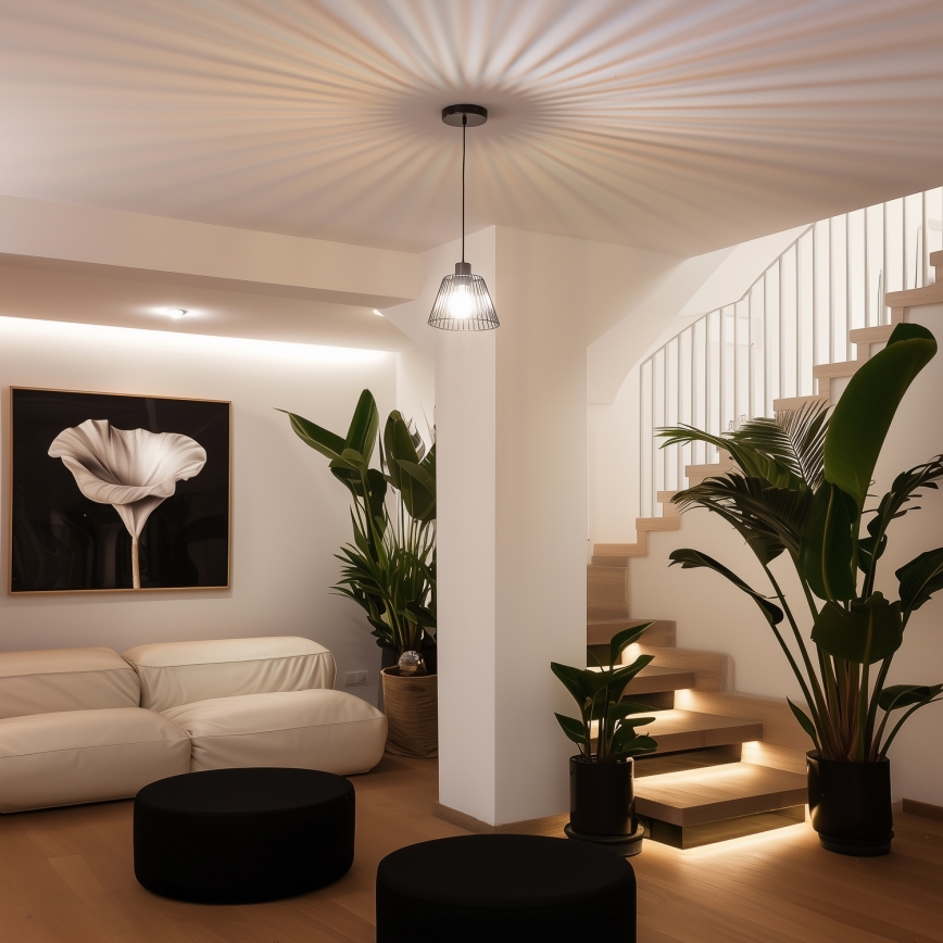 Pantalla universal CURITIBA Ø 21 cm negra