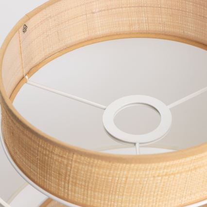 Pantalla universal KERIA Ø 30 cm beige/blanca