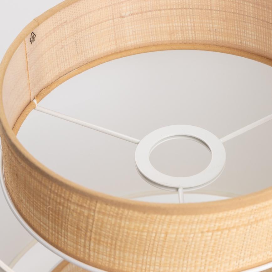 Pantalla universal KERIA Ø 30 cm beige/blanca