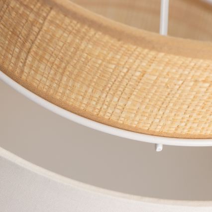 Pantalla universal KERIA Ø 30 cm beige/blanca