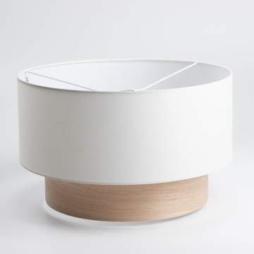 Pantalla universal para la luminaria KERIA, Ø 50 cm, blanca/marrón