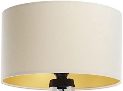 Pantalla universal STANDART E27 diá. 45 cm color crema/dorado