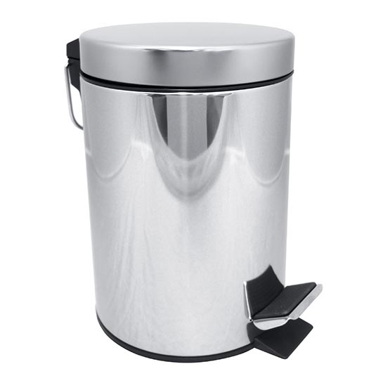 Papelera 17x25,5 cm, acero inoxidable, color plateado