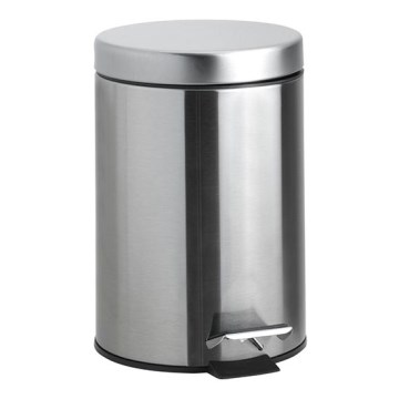 Papelera 20x28 cm acero inoxidable/plateada