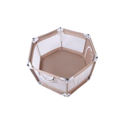 Parque de juegos de 120 cm color marrón