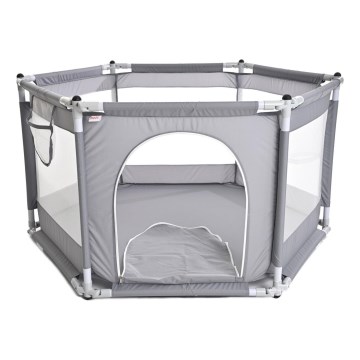 Parque de juegos de 120 cm gris