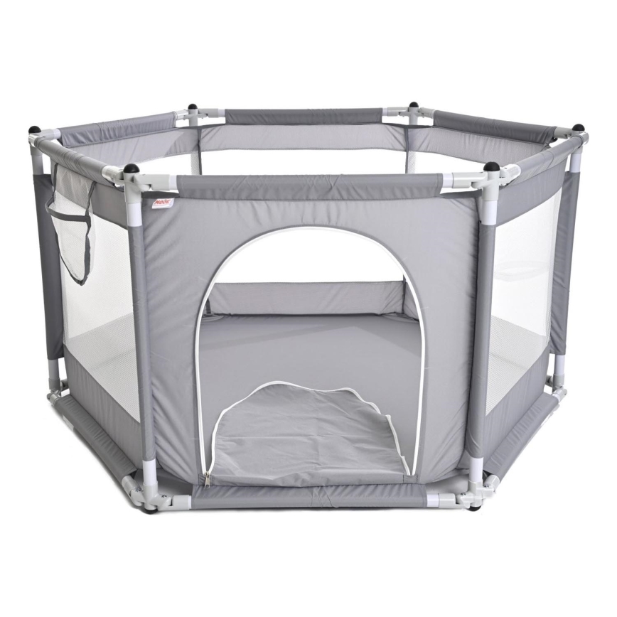 Parque de juegos de 120 cm gris