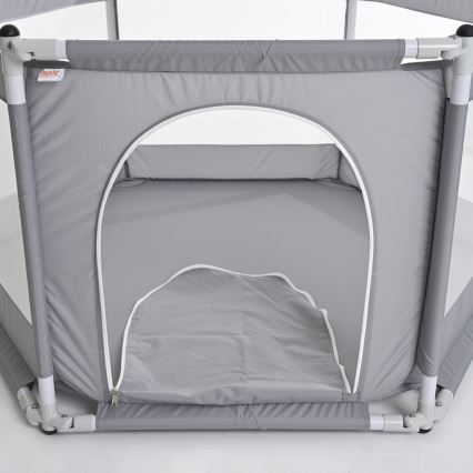 Parque de juegos de 120 cm gris