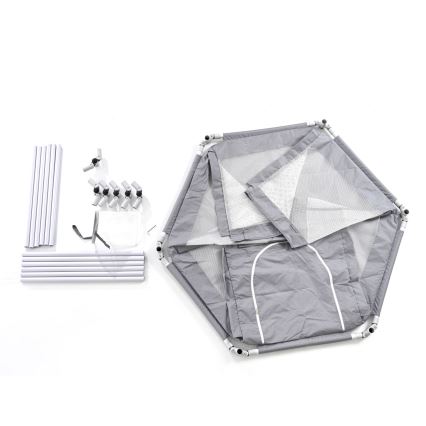 Parque de juegos de 120 cm gris