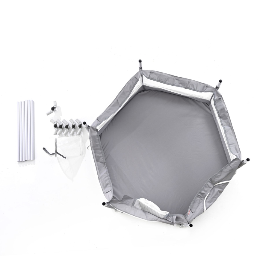 Parque de juegos de 120 cm gris