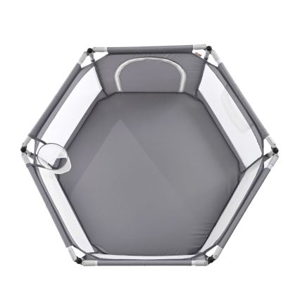Parque de juegos de 120 cm gris