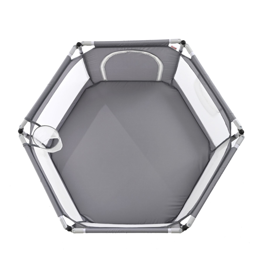 Parque de juegos de 120 cm gris