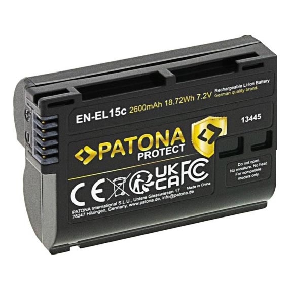PATONA - Acumulador Nikon EN-EL15C 2600mAh Li-Ion Protect