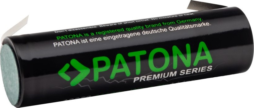 PATONA - Batería 18650 Li-Ion 3000mAh PREMIUM 3,7V con terminales de tira para soldar