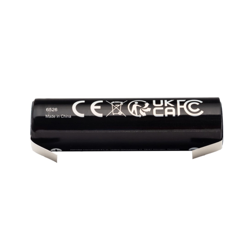 PATONA - Batería 18650 Li-Ion 3000mAh PREMIUM 3,7V con terminales de tira para soldar