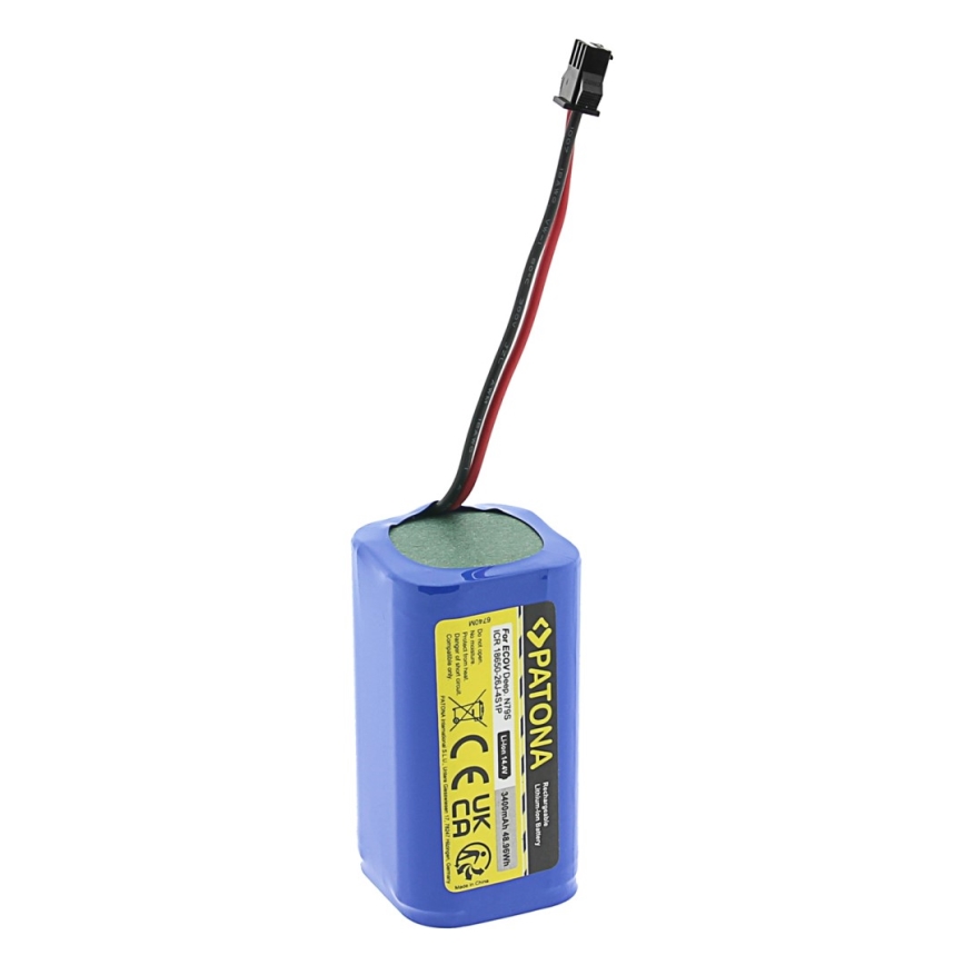 PATONA - Batería Ecovacs Deebot 600/N79/715 3400mAh Li-lon 14,4V