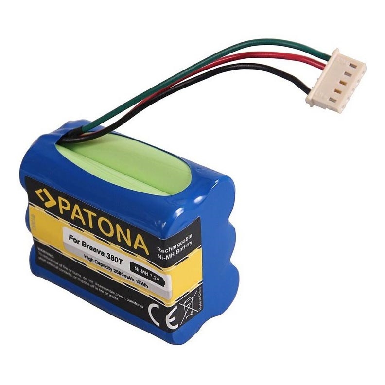 PATONA - Batería iRobot Braava 380T/390T 2500mAh 7,2V