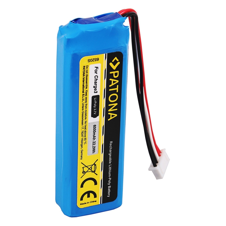 PATONA - Batería JBL Charge 3 6000mAh 3.7V Li-Pol