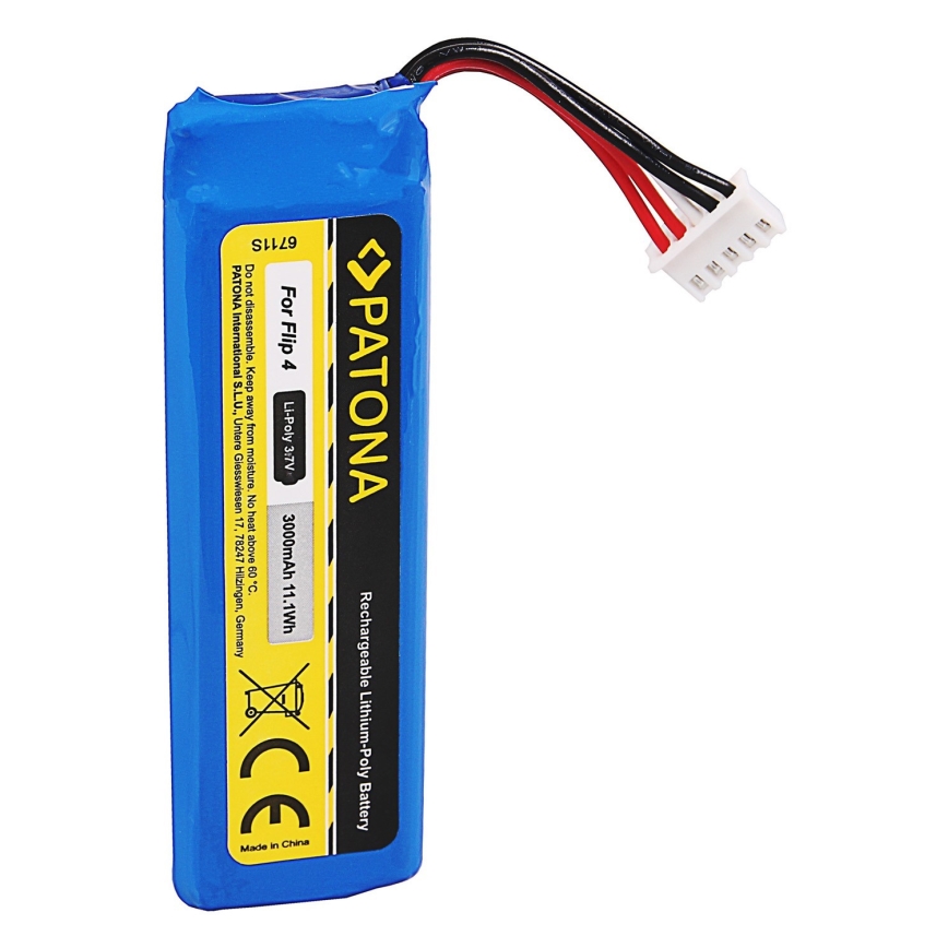 PATONA - Batería JBL Flip 4 3000mAh 3.7V Li-Pol