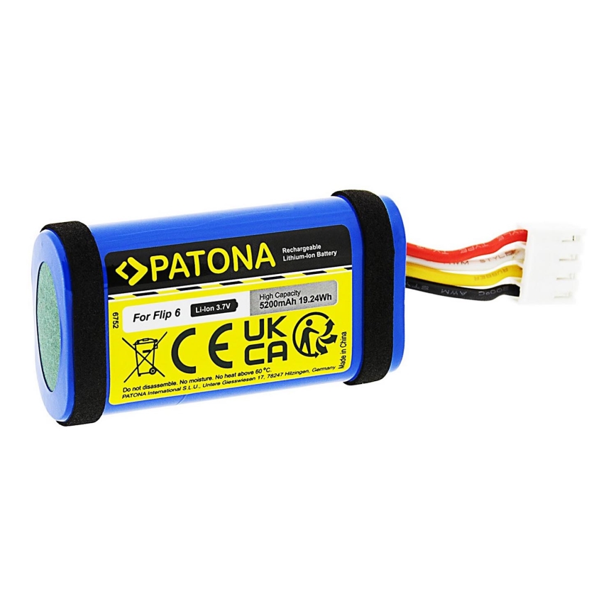 PATONA - Batería JBL Flip 6 5200mAh 3,7V Li-lon