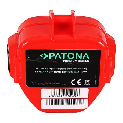 PATONA - Batería Makita 12V 3300mAh Ni-MH Premium