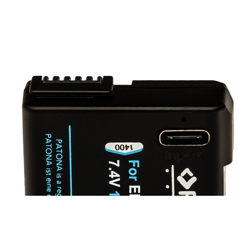 PATONA - Batería Nikon EN-EL14/EN-EL14A 1030mAh Li-Ion Platinum cargador USB-C