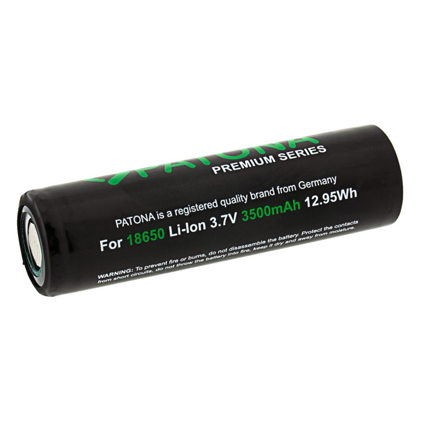 PATONA - Batería recargable 18650 Li-ion 3500 mAh PREMIUM 3,7V