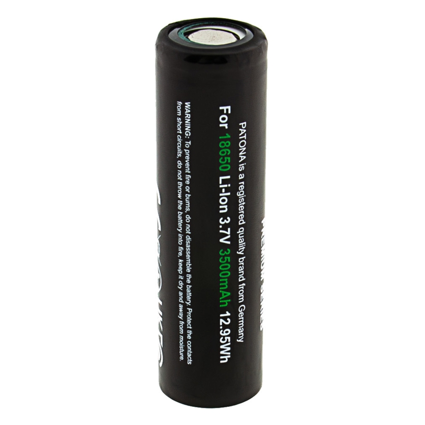 PATONA - Batería recargable 18650 Li-ion 3500 mAh PREMIUM 3,7V