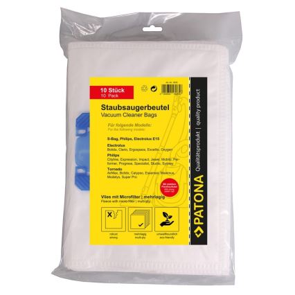 PATONA - Bolsas para aspiradoras Electrolux E15 - 10 pcs
