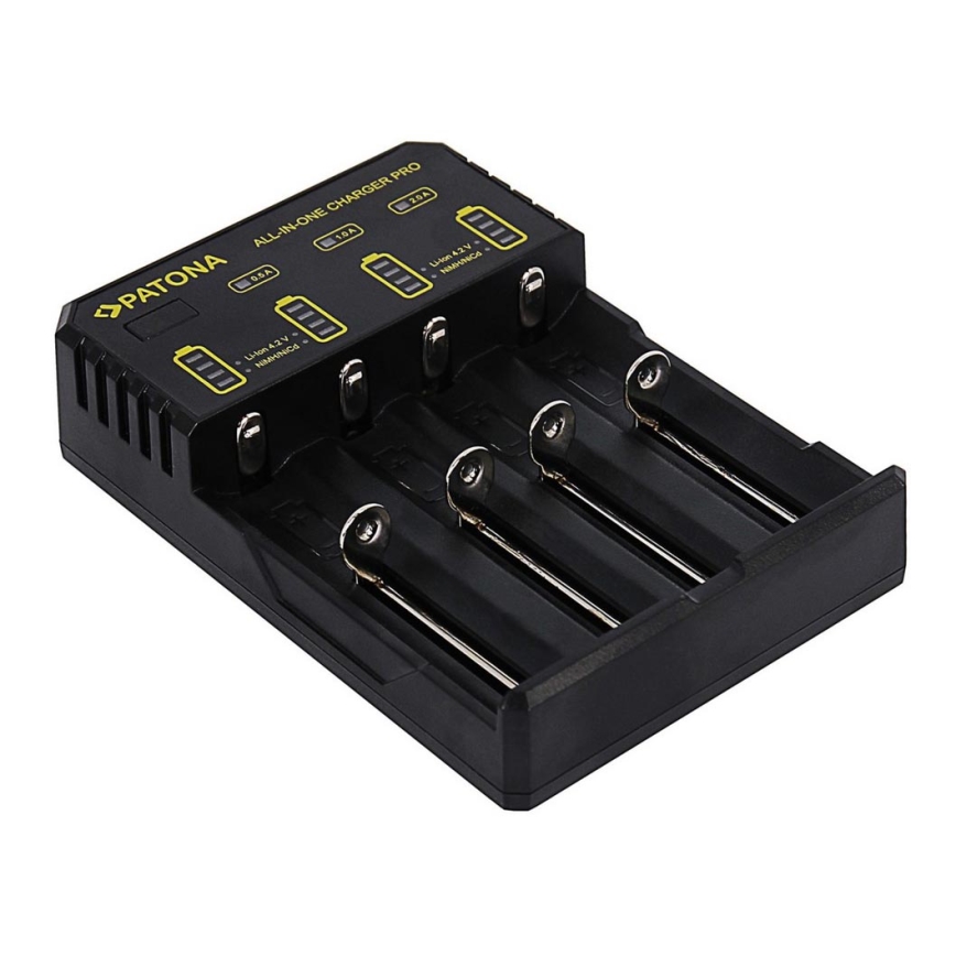 PATONA - Cargador de pilas AA/AAA/18650/14500/CR123A