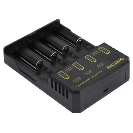 PATONA - Cargador de pilas AA/AAA/18650/14500/CR123A