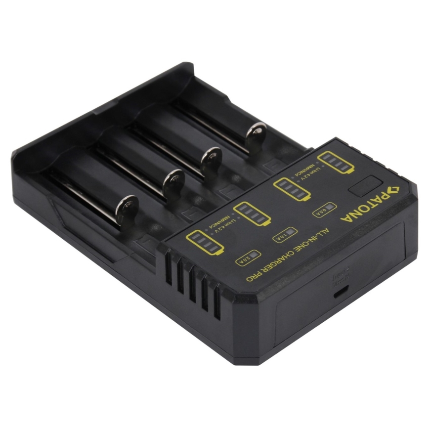PATONA - Cargador de pilas AA/AAA/18650/14500/CR123A