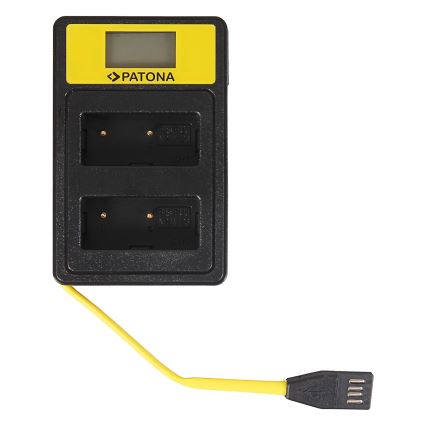 PATONA - Cargador Dual para Fuji NP-W126 con pantalla LCD y USB