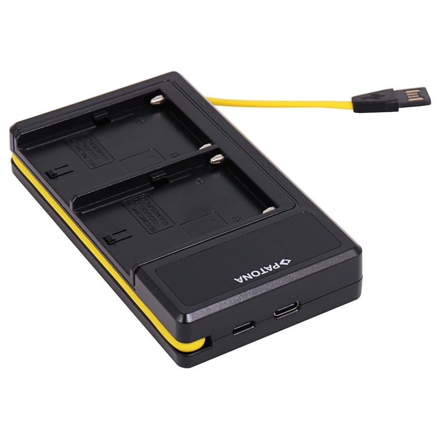 PATONA - Cargador USB Dual Sony NP-F970/F960/F950