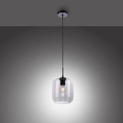 Paul Neuhaus 2002-25 - Lámpara colgante SHITAKE 1xE27/10W/230V diá. 20 cm humo