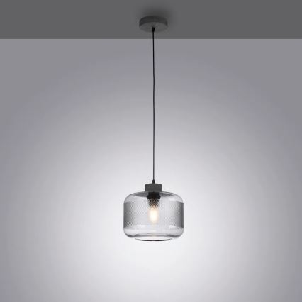 Paul Neuhaus 2005-25 - Lámpara colgante BOLETUS 1xE27/10W/230V diá. 23,5 cm gris