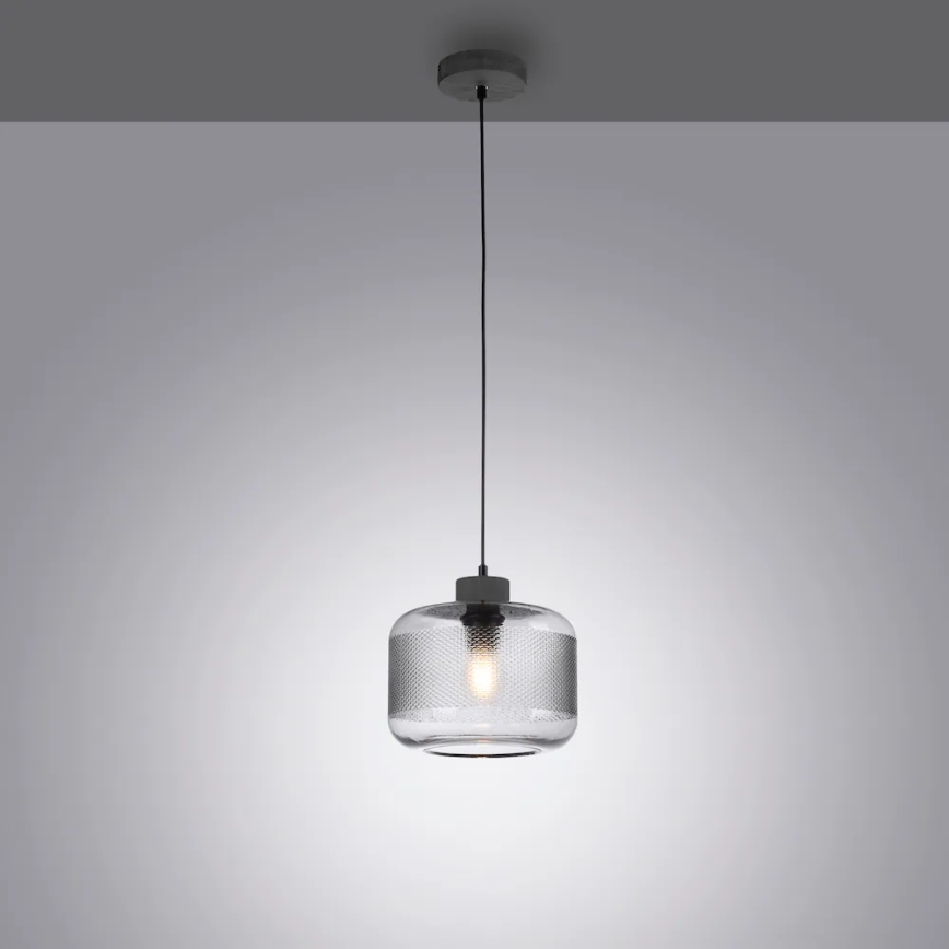 Paul Neuhaus 2005-25 - Lámpara colgante BOLETUS 1xE27/10W/230V diá. 23,5 cm gris