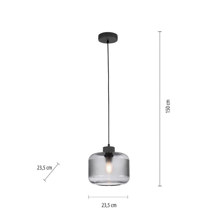 Paul Neuhaus 2005-25 - Lámpara colgante BOLETUS 1xE27/10W/230V diá. 23,5 cm gris