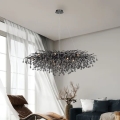 Paul Neuhaus 2031-18 - Lámpara colgante con cable ICICLE 15xG9/40W/230V 75x150 cm negra