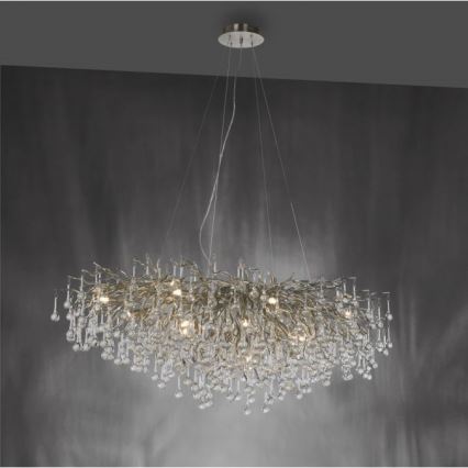 Paul Neuhaus 2031-55 - Lámpara colgante ICICLE 15xG9/40W/230V 75x150 cm cromo brillante
