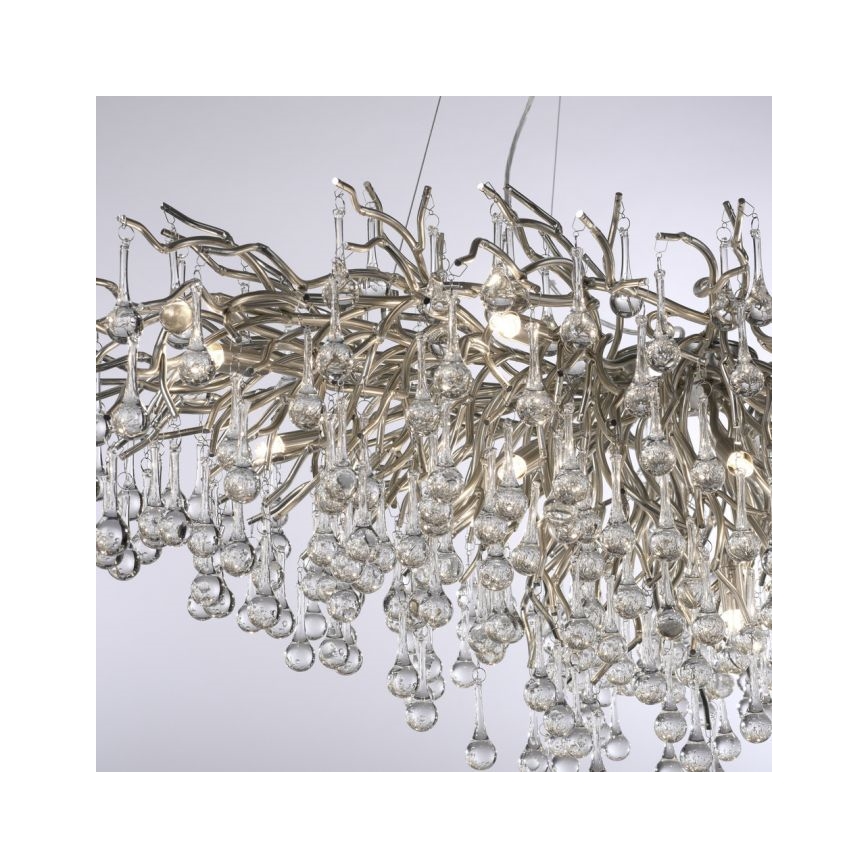 Paul Neuhaus 2031-55 - Lámpara colgante ICICLE 15xG9/40W/230V 75x150 cm cromo brillante
