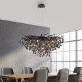 Paul Neuhaus 2192-18 - Lámpara colgante con cable ICICLE 10xG9/40W/230V 50x100 cm negra