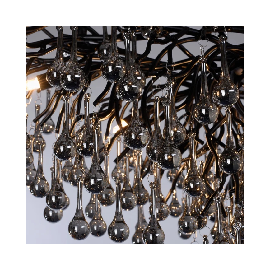 Paul Neuhaus 2192-18 - Lámpara colgante con cable ICICLE 10xG9/40W/230V 50x100 cm negra