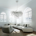 Paul Neuhaus 2192-55 - Lámpara colgante con cable ICICLE 10xG9/40W/230V 50x100 cm cromo brillante